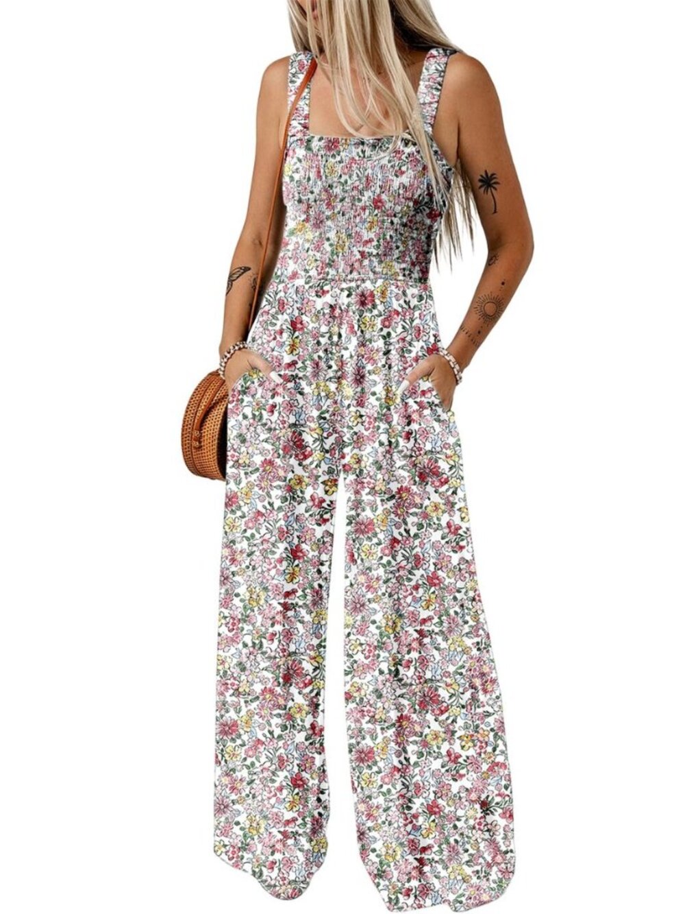 Women's Loose Overalls Jumpsuits One Piece Sleeveless Rompers